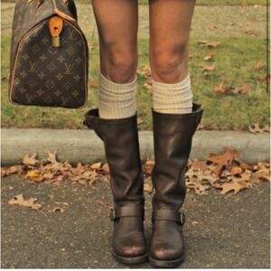 Frye Vera Slouch Brown Leather Knee High Boots Size 7